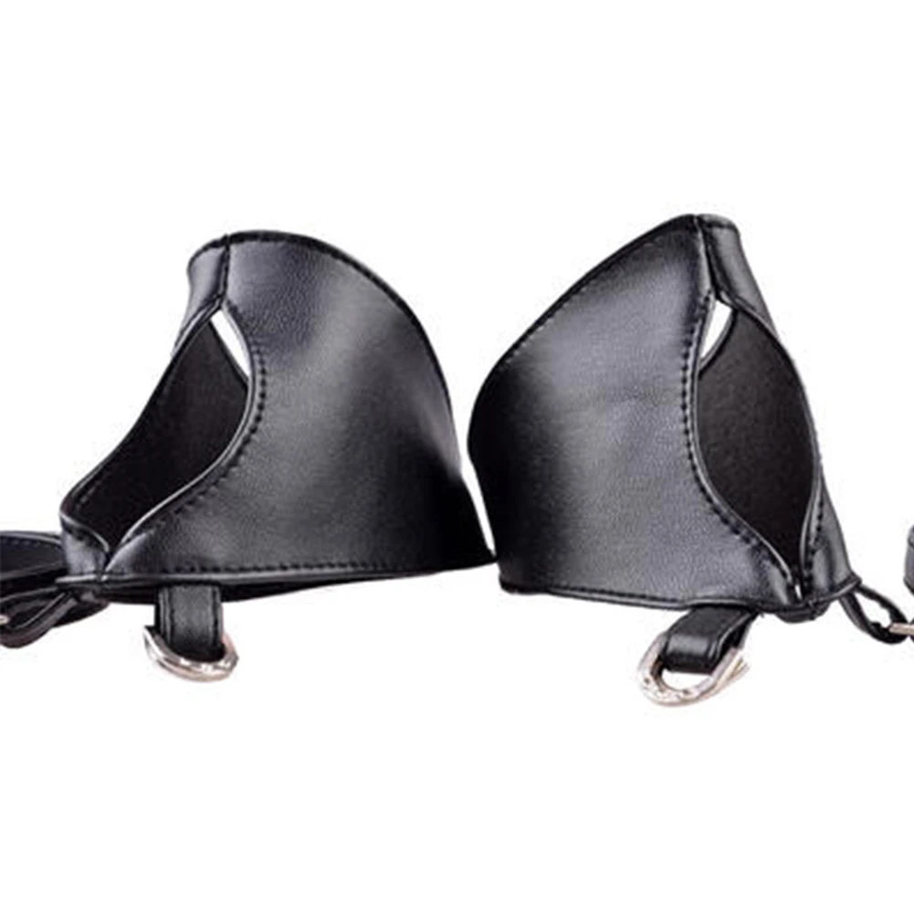Punk Club Rock Sexy Faux Leather Cross Strap Accessories Night Black Party Women Gloves