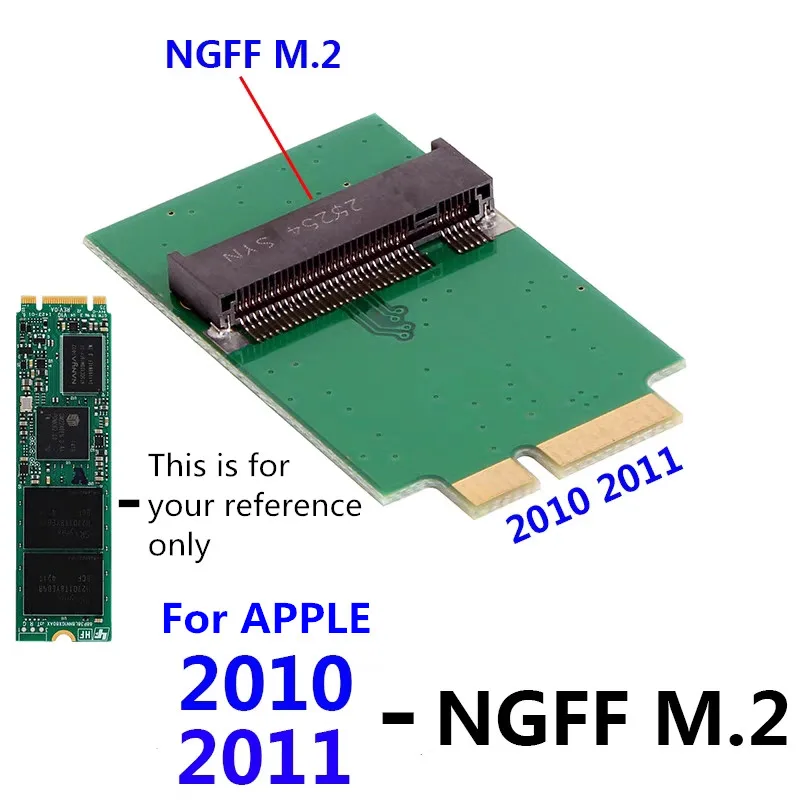 Короткий адаптер M.2 NGFF SSD на A1369 A1370 для 2010 2011 MacBook Air, поддержка карт преобразователя 2230 2242 2260 2280 твердотельный накопитель