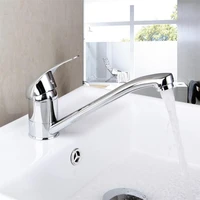 yanksmart 360 swivel chrome polished basin faucet bathroom deck mounted basin tap sink faucets hot cold sink mixer water tap