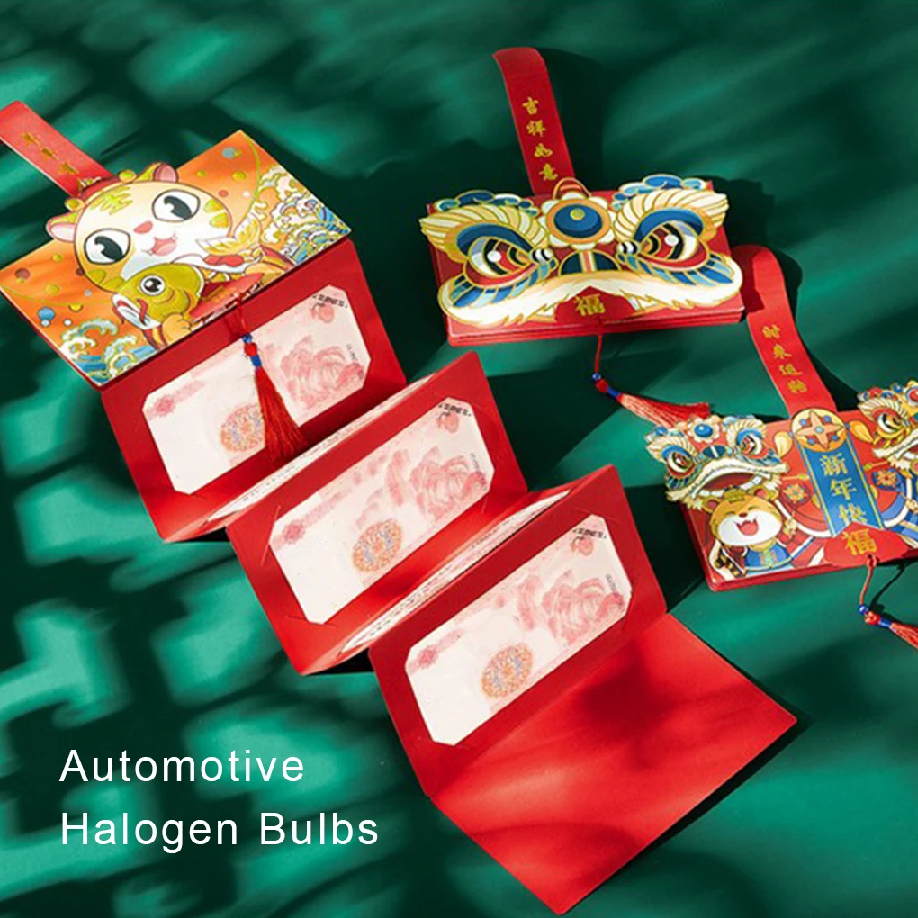 

Бумажные складные красные пакеты, портативные очаровательные Сменные домашние Конверты в китайском стиле для лунного нового года