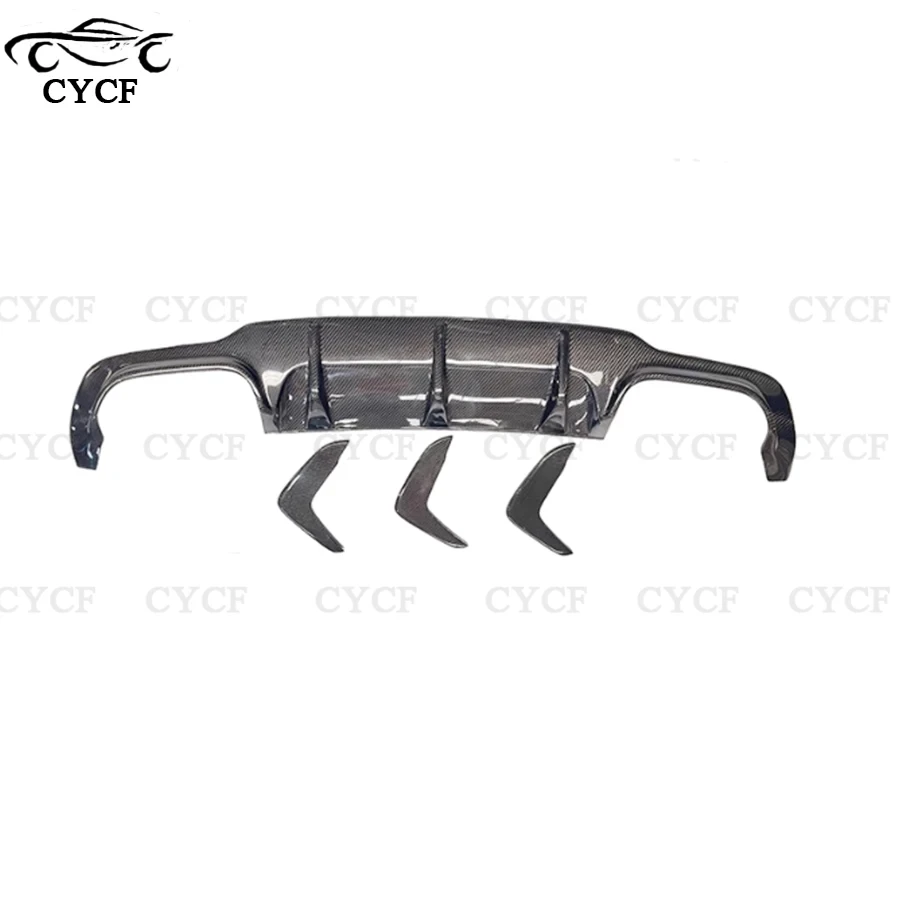 Для Mercedes-Benz C Class W204 C63 AMG 2012-2014 задний бампер из углеродного волокна диффузор