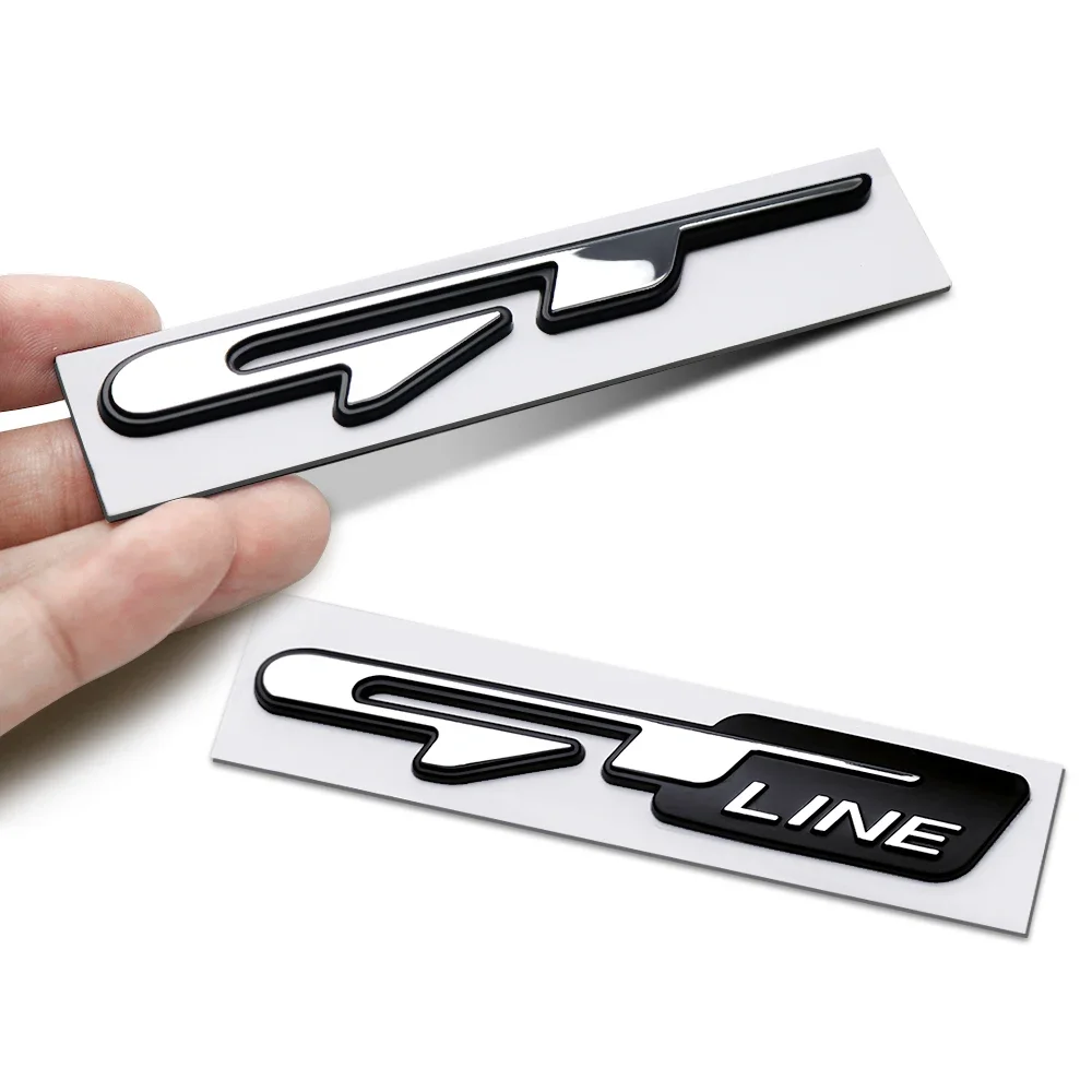 3D Car GT line Design Fender Задний багажник эмблема кузова наклейка для Peugeot Kia K9 Forte Ceed Cerato RIO