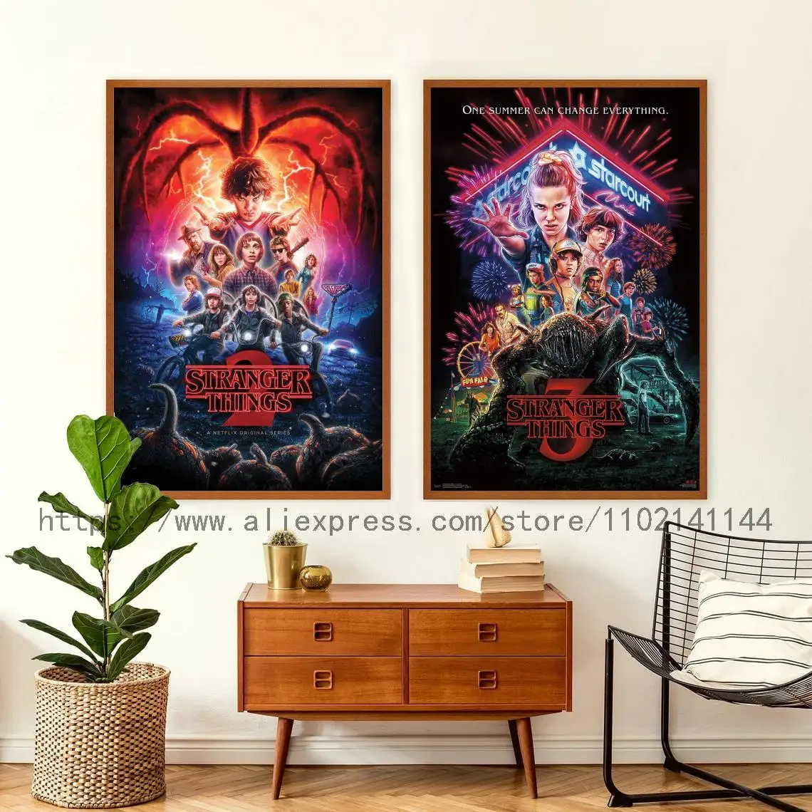 

Stranger Things Movie Decoration Art Poster Wall Art Personalized Gift Modern Family bedroom Decor Canvas Posters
