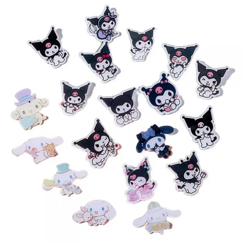 

Новый креативный мультфильм Cinnamoroll Kuromi творческая личность брошь для пар Ins Tide Мужской и Женский акриловый значок Милая бижутерия