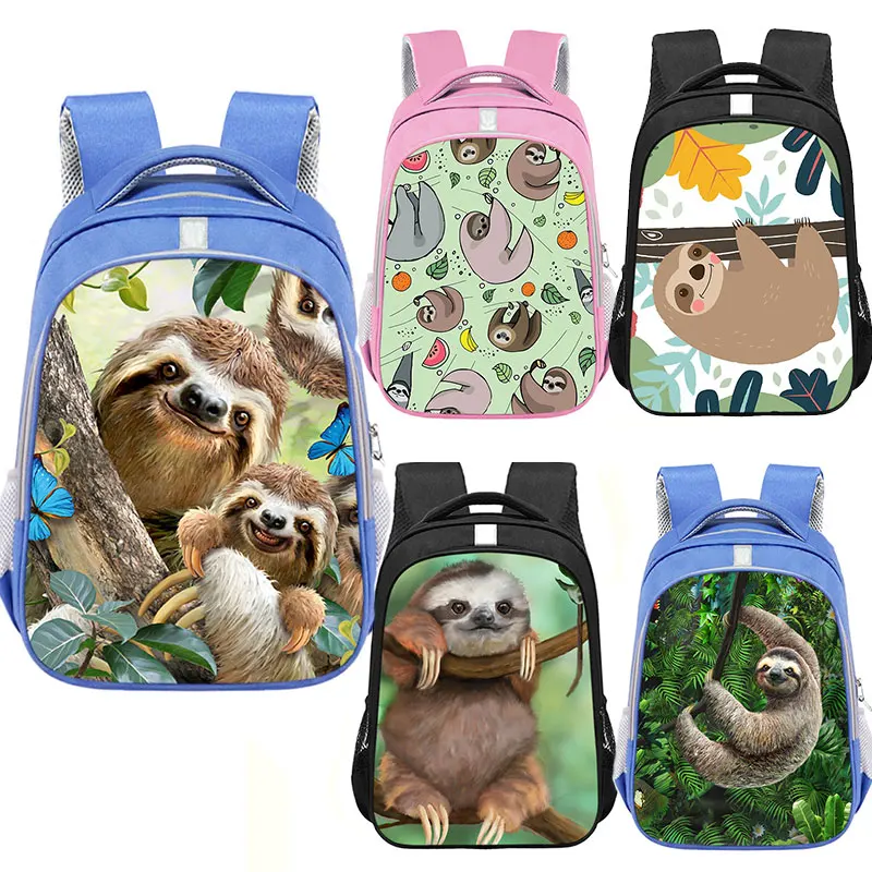 13/16 Inch Cartoon Sloth / Alpaca Backpack Cute Cartoon Llama Alpaca School Bags Teenager Girl Rucksack Travel Bag kid Bookbags