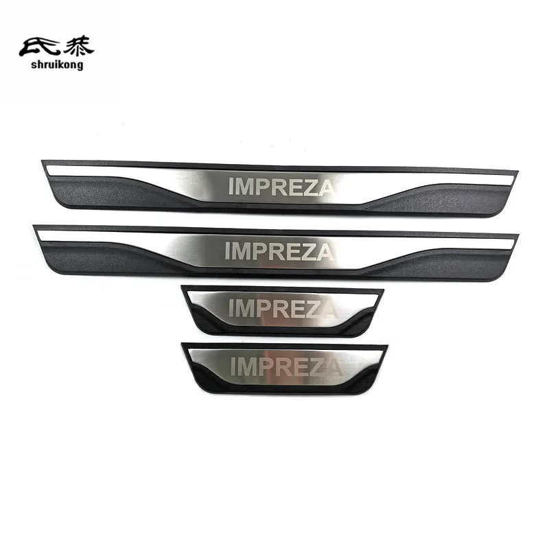 

4pcs/Lot ABS Stainless Steel Door Sill Pedal Scuff Plate For 2015-2022 Subaru IMPREZA Car Accessories