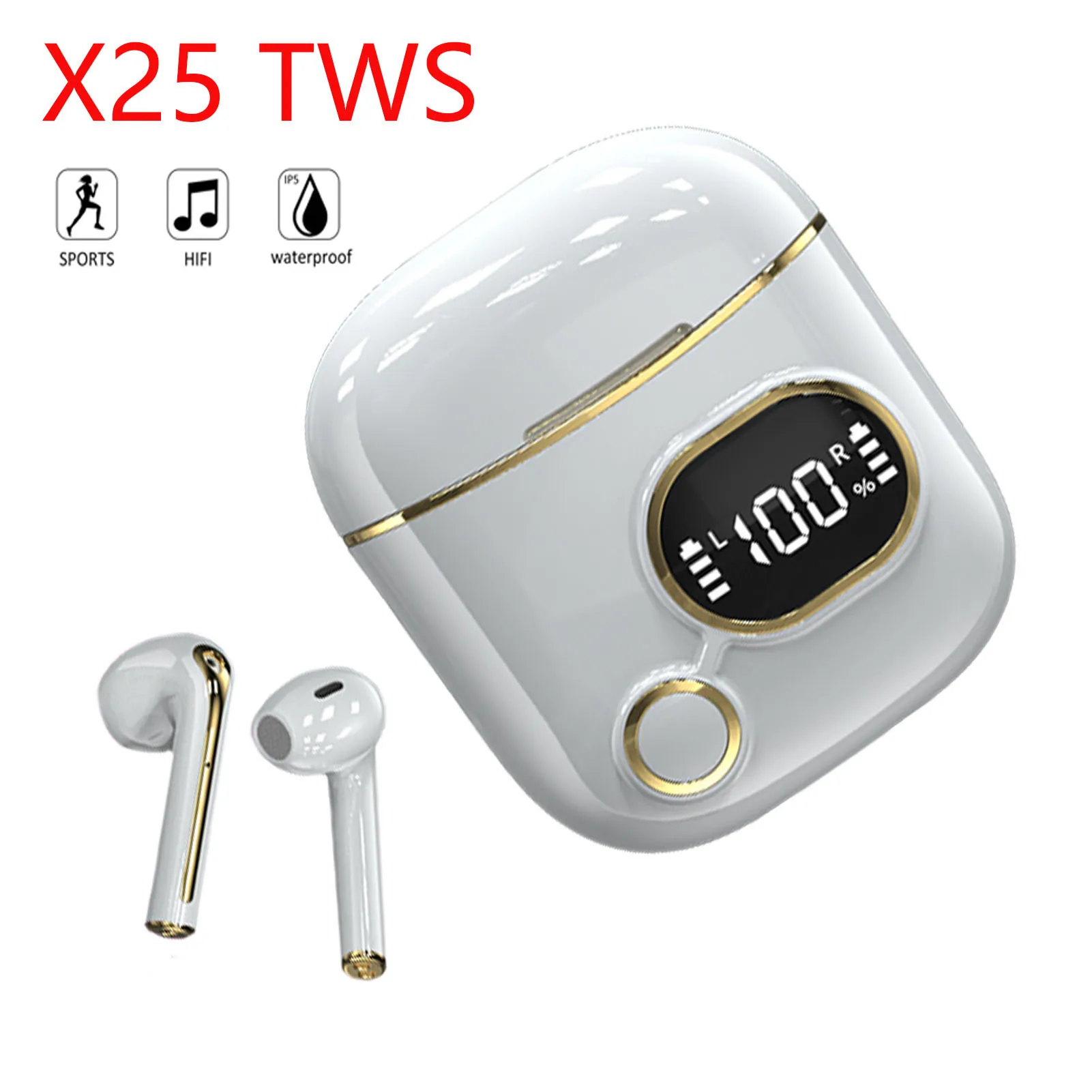 

X25 TWS Touch Control Ear Buds Blue Tooth 5.2 Ear Bud In Ear Headphones ForSport Running Cordless Noise Canceling Ear Buds mini