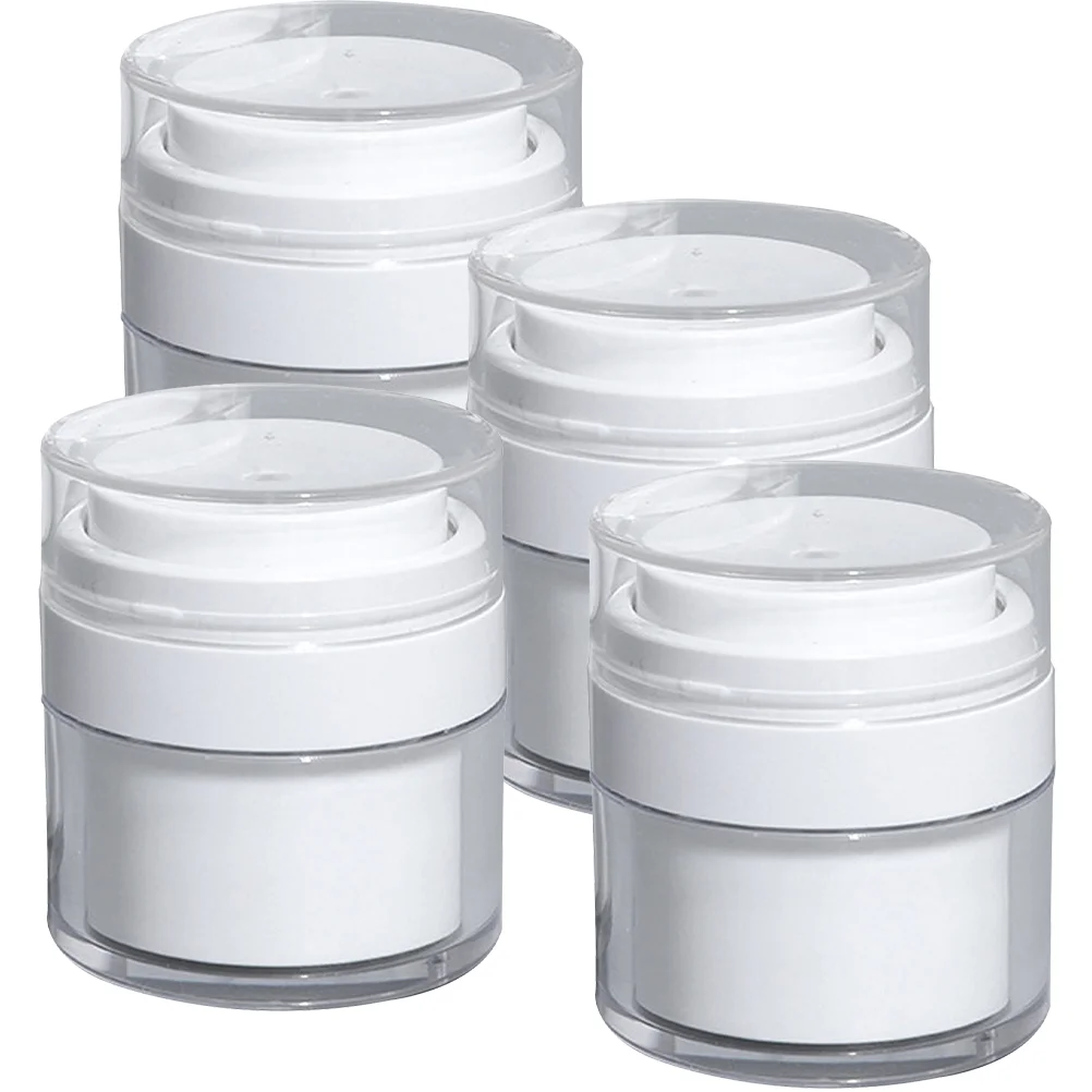 

Airless Jars Cream Refillable Pump Jar Bottle Empty Makeup Containers Up Make Air Travel Lotion Vacuum Bottles Container Samples