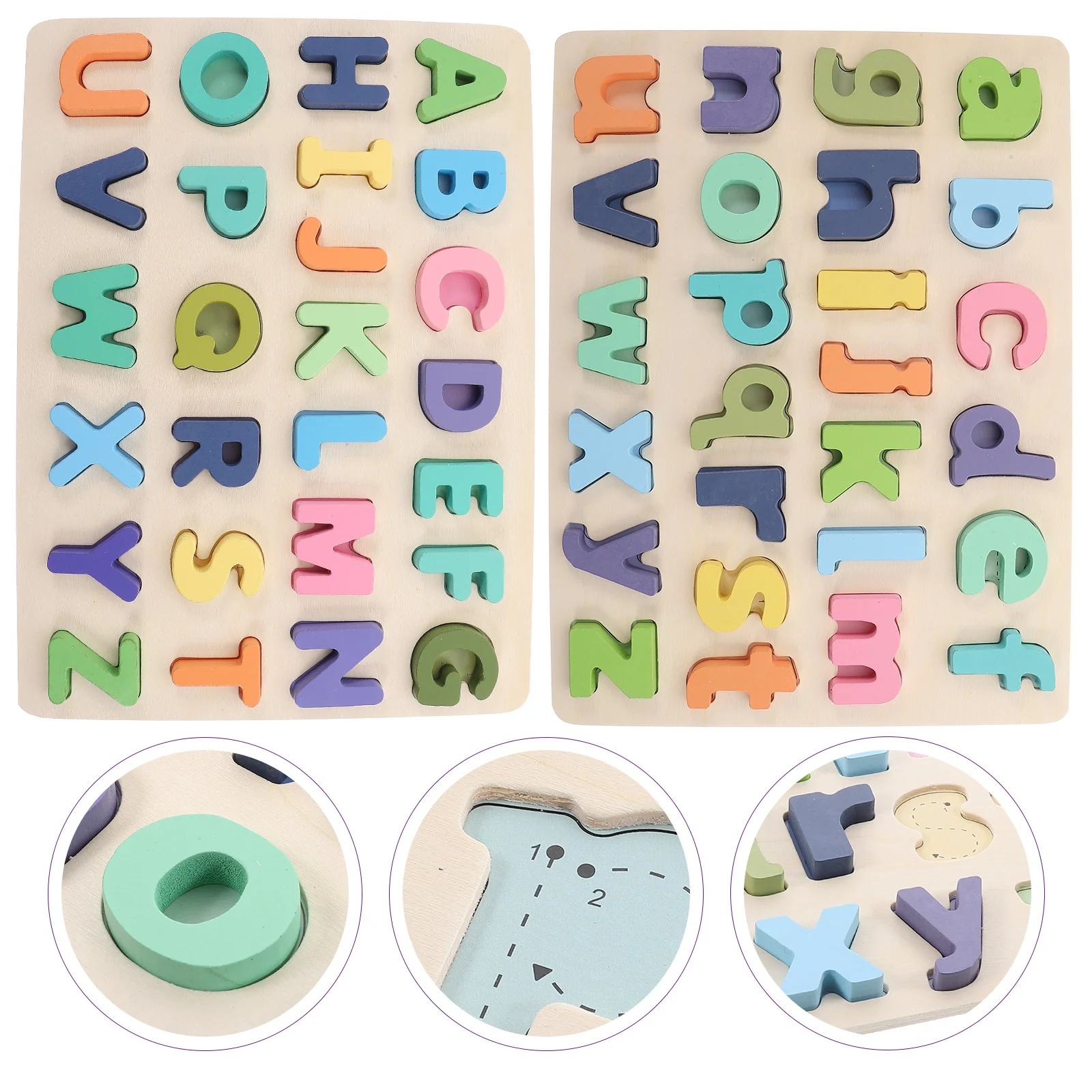 

2 набора, детские деревянные головоломки с буквами