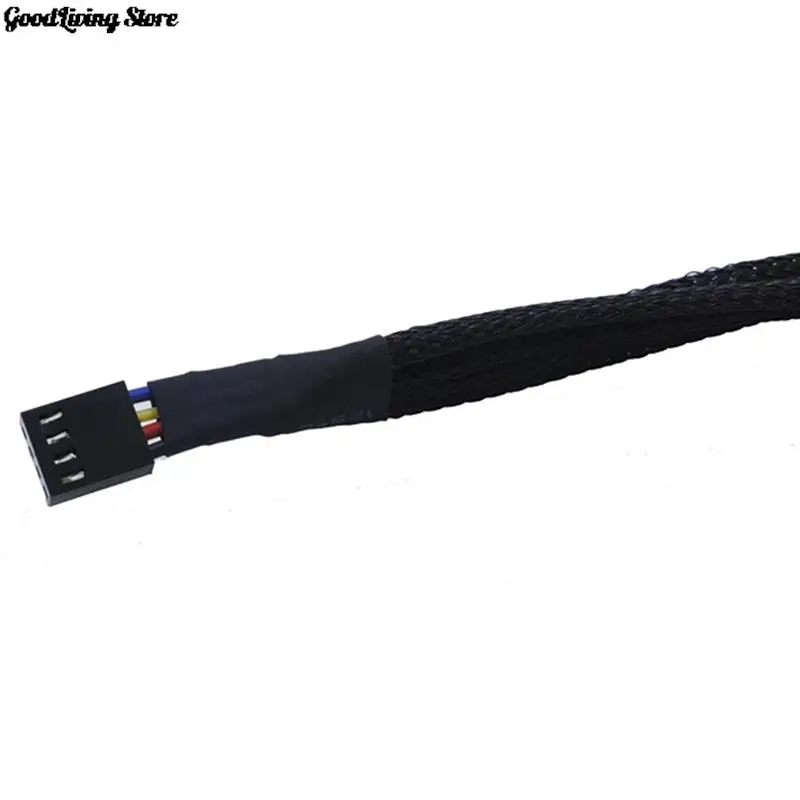 Удлинительный кабель-разветвитель с 1 на 2/3/4 вариантов черным рукавом 27 см