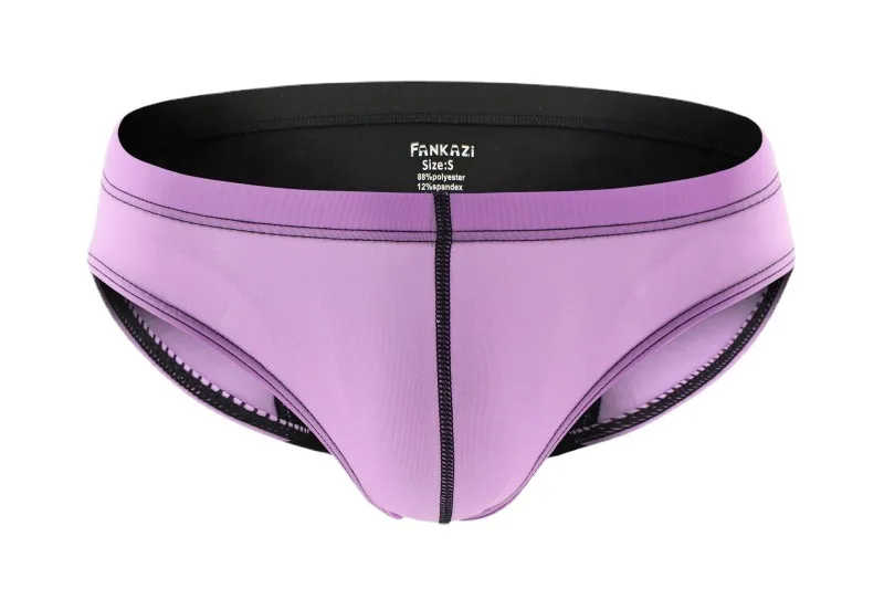 Men's underwear men's color matching briefs nylon breathable underwear sexy men underwear  silk panties for men  silk panties