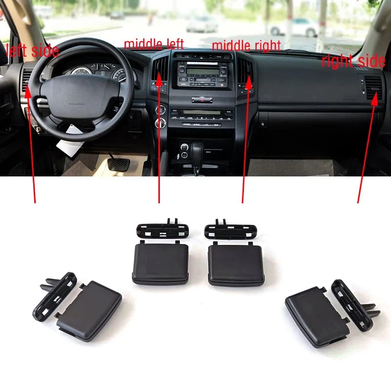 

Для Toyota Land Cruiser LC200 FJ200 2008-2017 автомобильная передняя приборная панель, розетка кондиционера, вентиляционные отверстия для кондиционера, зажим для вкладки