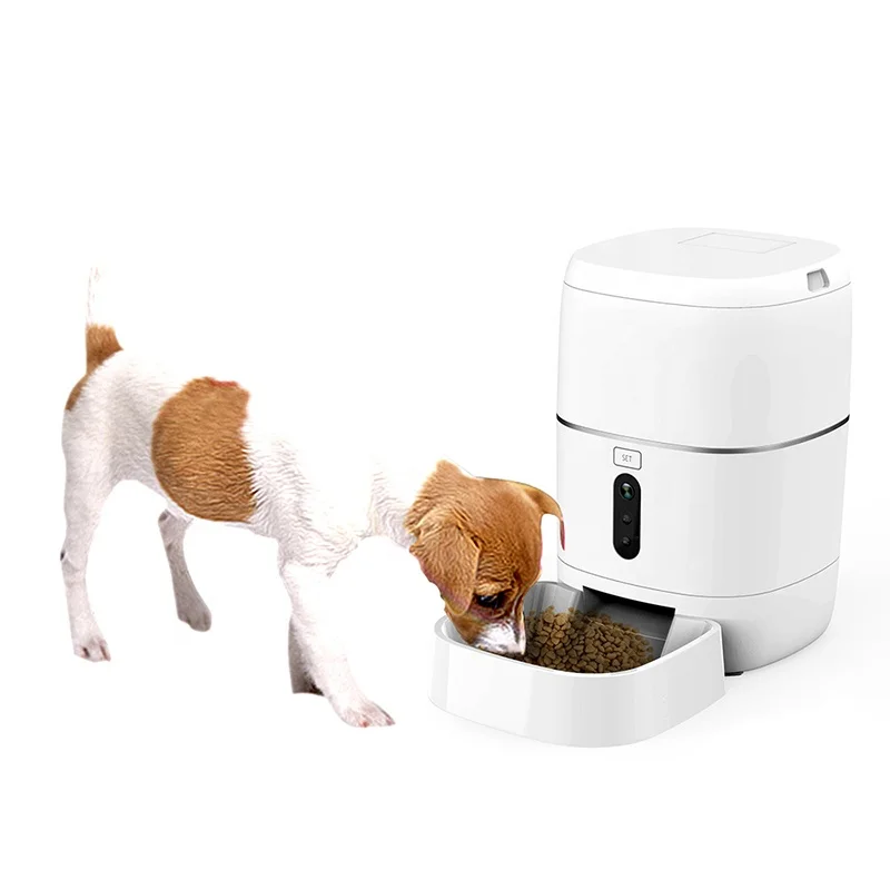 

2021 Hot Sale Remote Auto Feeder Wifi App Control 4L Capacity Smart Automatic Dog Pet Feeder With 1080P Camera HF-FD-BL5C