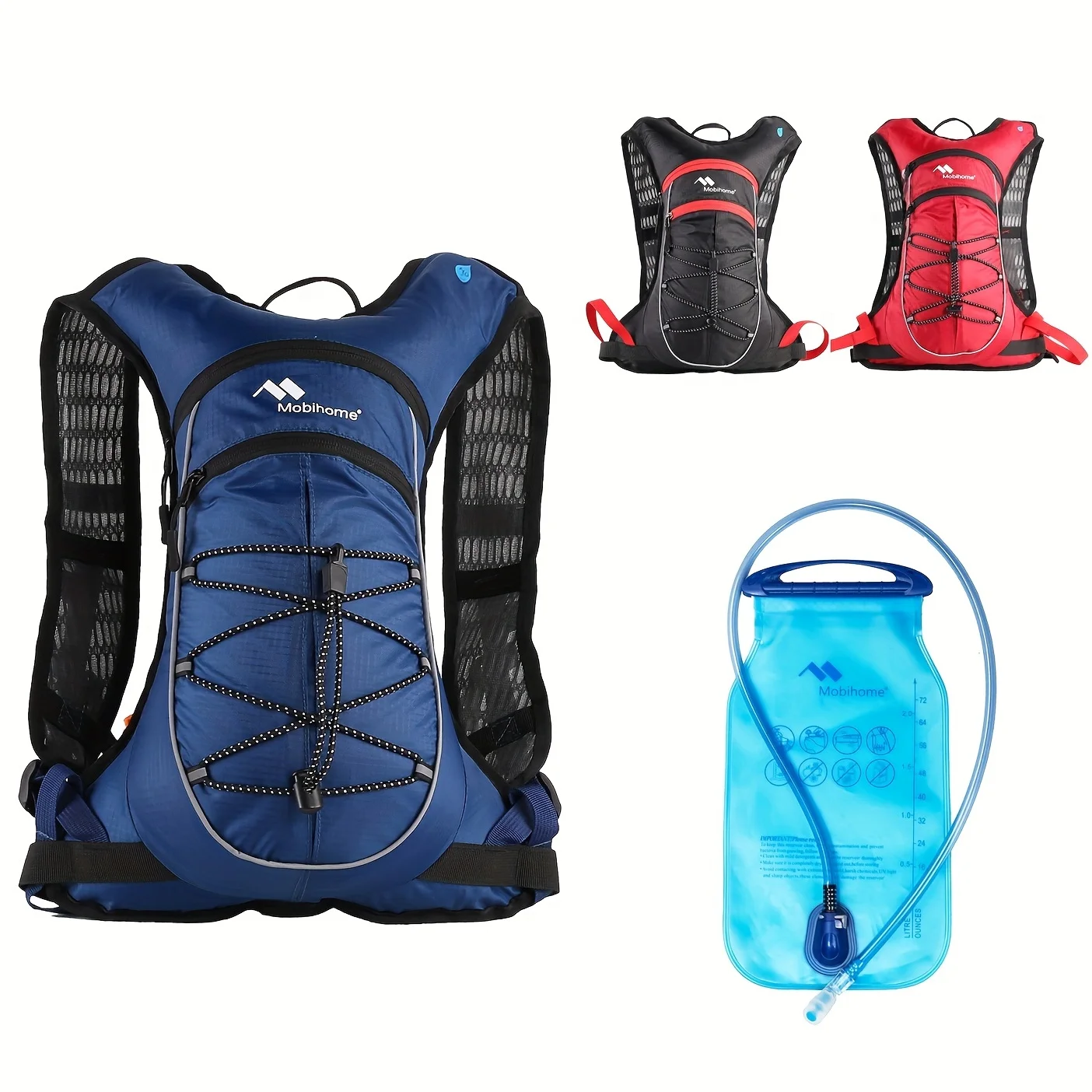 

Hydration Backpack 2L Leak Proof Water Bladder BPA Free Lightweight Running Pack, Rucksack For Cycling Climbing Camping Hiking
