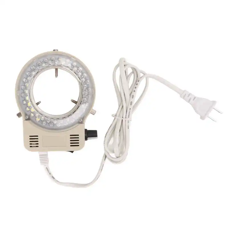

Microscope Illuminator Ring LED Light Source Adjustable Accessory US Plug 100‑240V