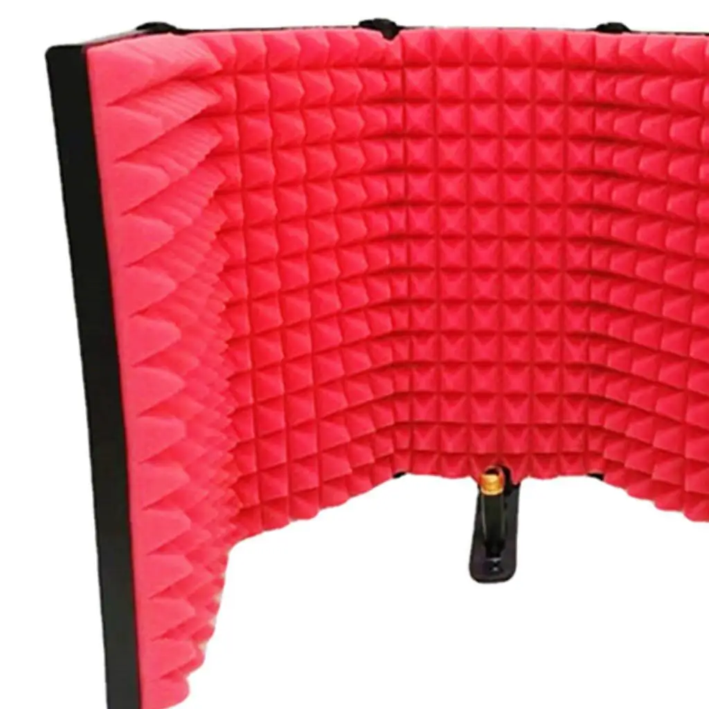 

Foldable Metal Mic Isolation Shield for Microphone Recording Equipment