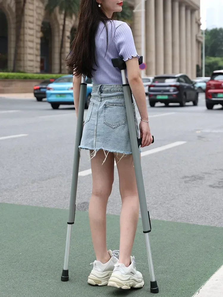 Утолщенная алюминиевая трость для костного излома медицинские подмышечные