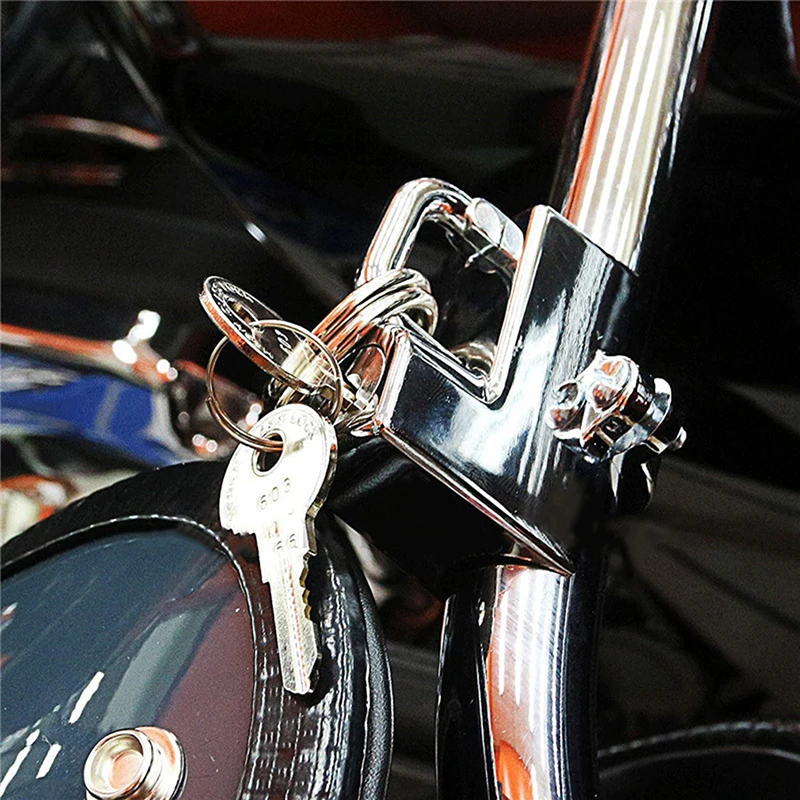 

New Universal Motorcycle Helmet Lock Handlebars Cafe Racer Motocross Helmet Security Lock Padlock