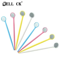 well ck 10pcsset dental disposable mouth exam reflector mirrors plastic anti fog lens tooth whitening oral hygiene care tools