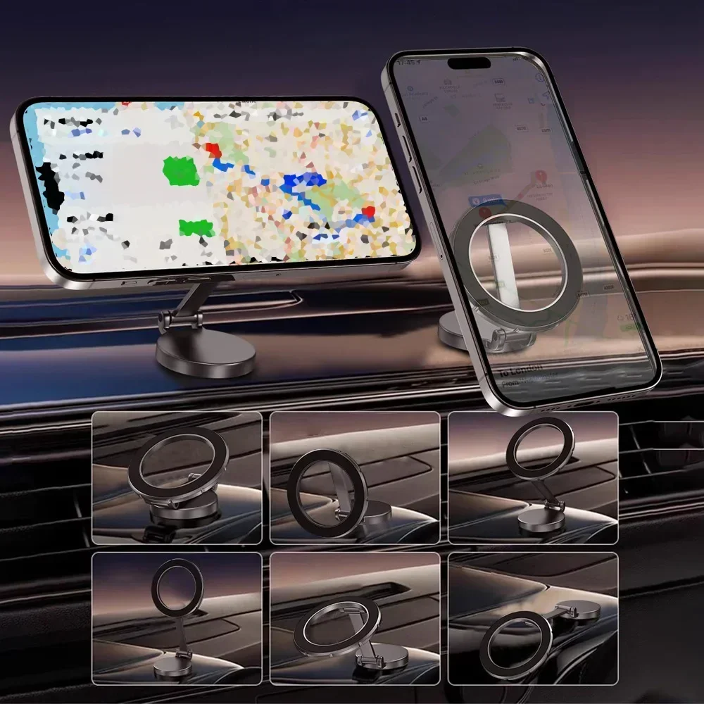 Прочный магнитный металлический держатель для автомобиля складной кронштейн на