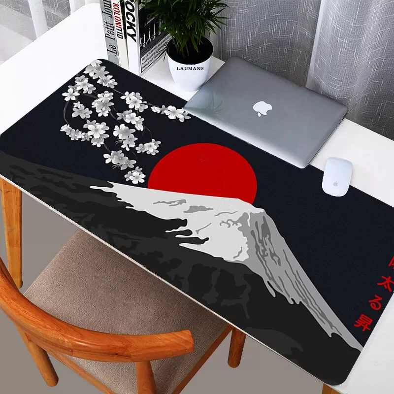 

NEW2023 Flower Pad Large Black Gaming Mouse Pad Floral Mousepad Gamer 900x400 Rubber Keyboard Mats Desk Pad Mat Table Mausepad C