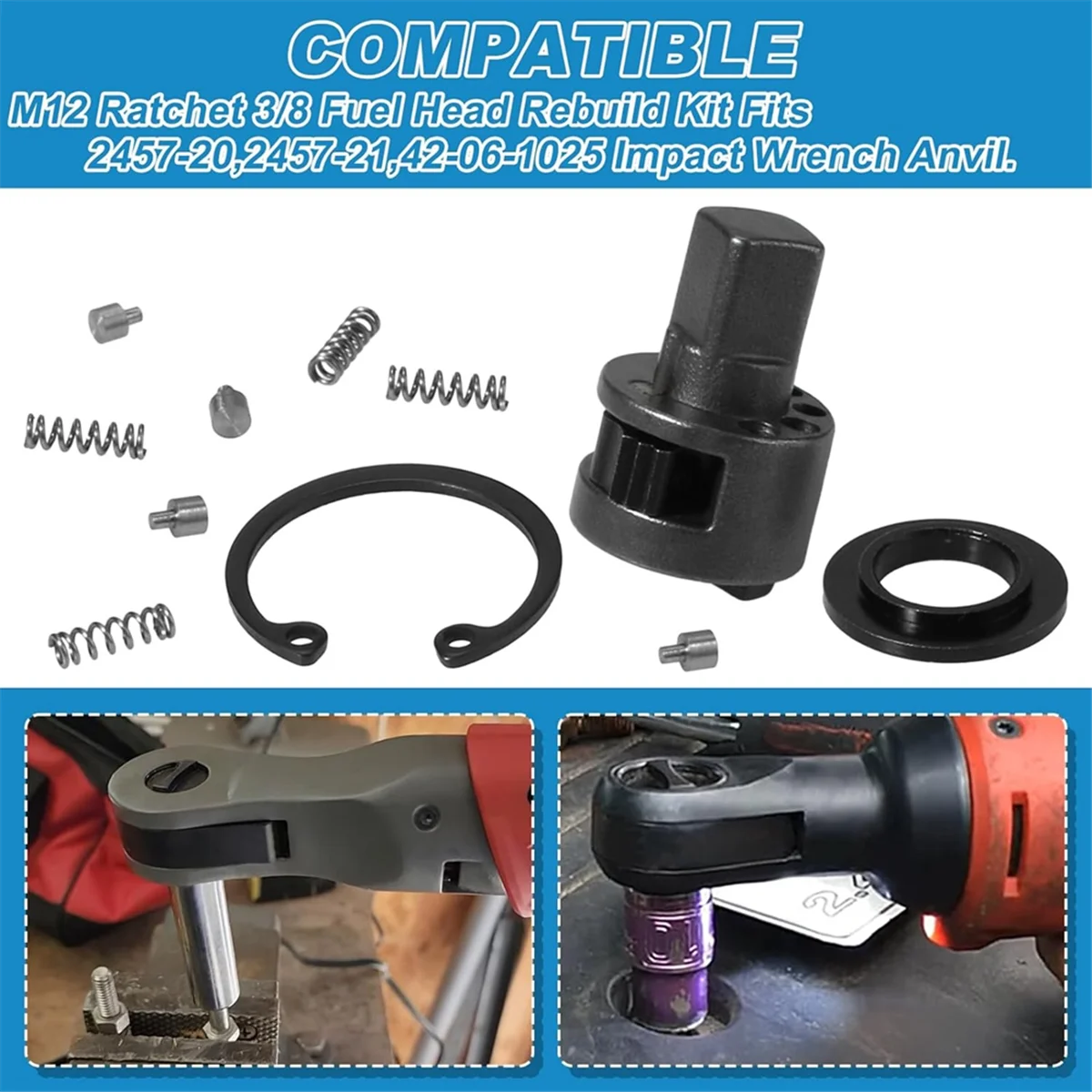 Сменная храповая насадка набор для ремонта 3/8 дюйма 42-06-1030 Milwaukee 2457-20 2457-21 M12