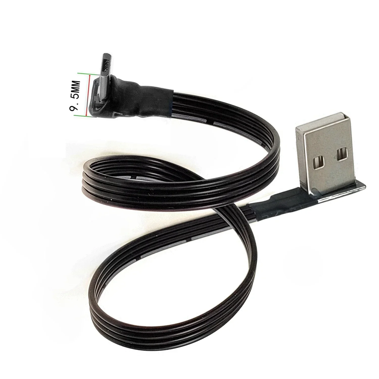 Ultra flat flexible straight up down left right 90 degree angle USB UltraShort Micro male /male 5CM-300CM data cable