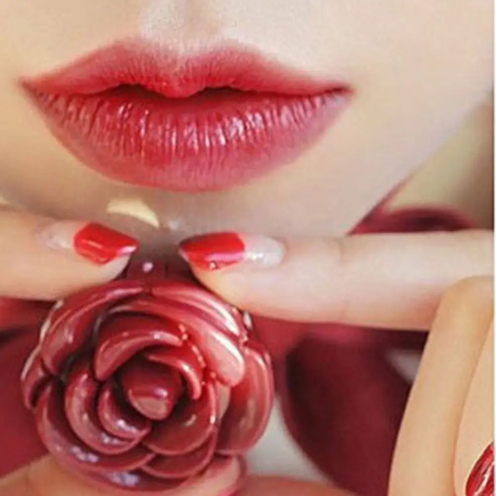 Маленький зеркальный контейнер для теней век емкость 3D-розовых косметический