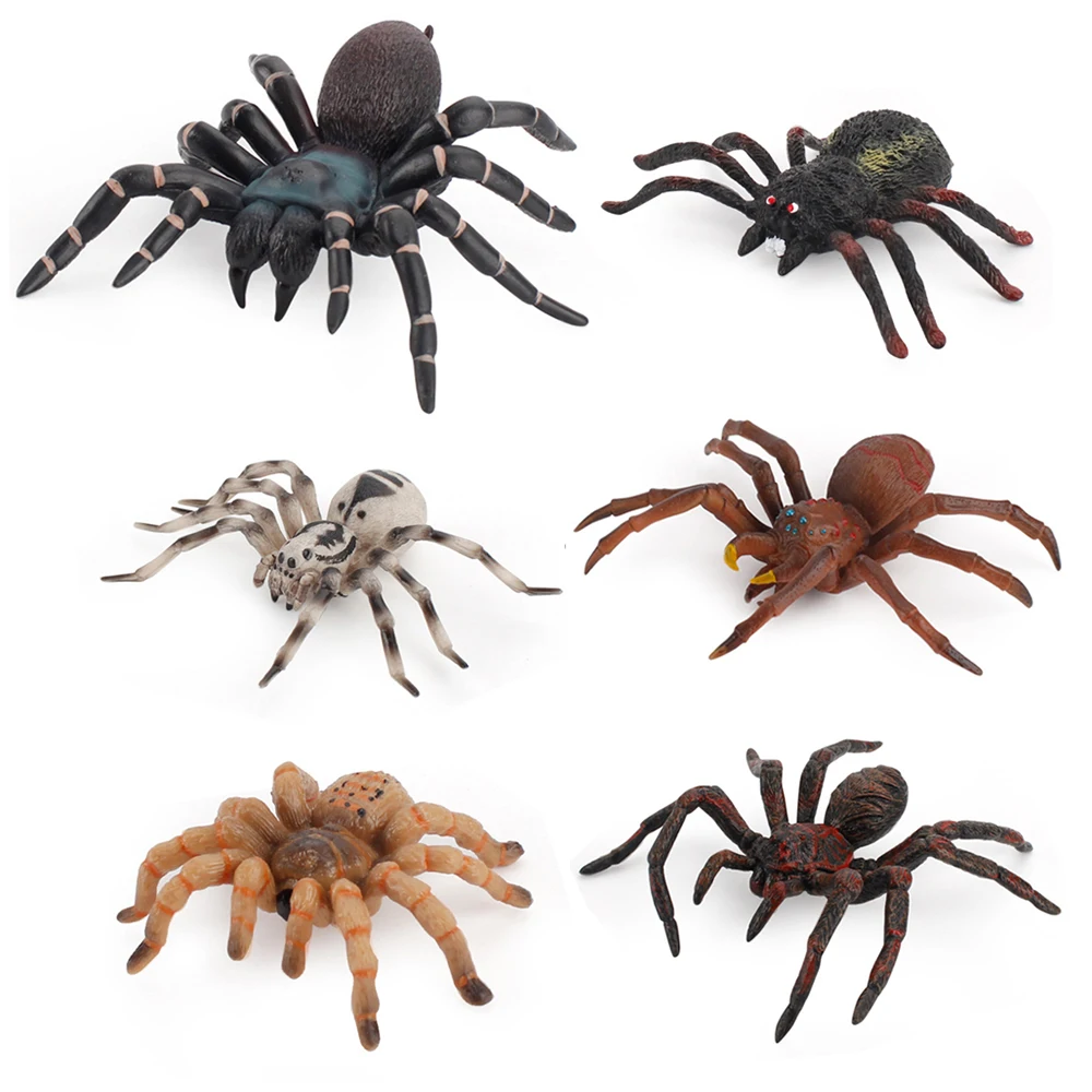 Simulated Spider Figurines Wild Animals Toys Model Surprise Action Figure Gift for Kids Realistic Tarantula Figures Home Decor