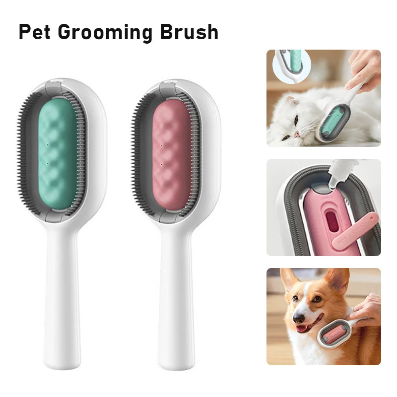 Pet Grooming Brush Massage Comb Remover General Supplies Pet Products with Wipes and Water Tank for Cat Dog Cleaning Skin Care
