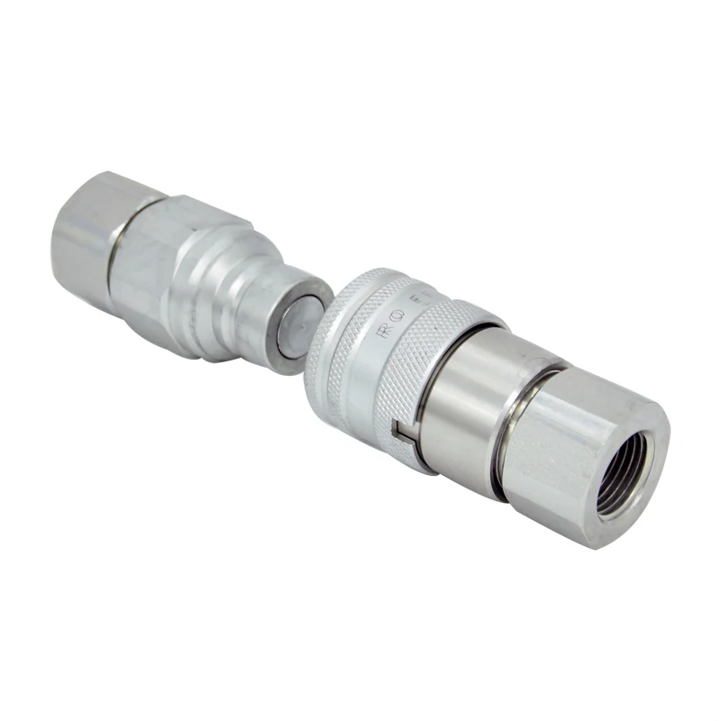 1/4 3/8 1/2 3/4 1 BSP/ NPT Thread Flat Face High Flow Quick Connect Hydraulic Couplings / Couplers Peneumatic Carbon Steel 1 Set