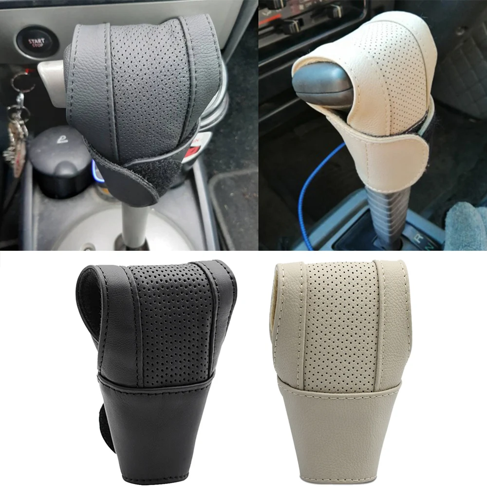 

Leather For Gear Shift Knob Cover Case Protector Case Gearbox Head Stick Handle Automatic Transmission Protective Anti-Slip