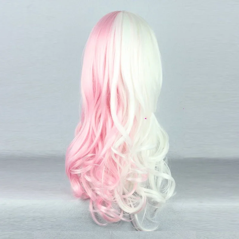 Аниме Danganronpa Monomi женский длинный вьющийся парик косплей костюм Dangan Ronpa белый