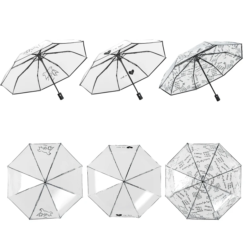 

Детский прозрачный и прозрачный зонт с искусственной защитой от ветра для детей