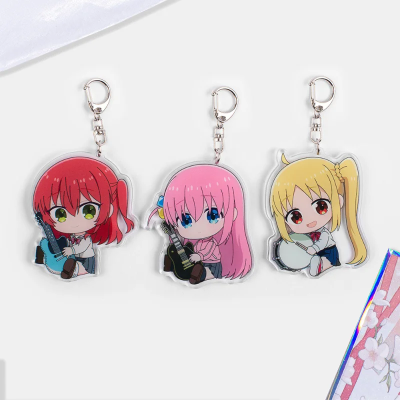 

BOCCHI THE ROCK Key Chain for Woman Yamada Ryo Hitori Gotoh Pendant Acrylic Interlayer Keychains Kita Ikuyo Anime Keychain Girl