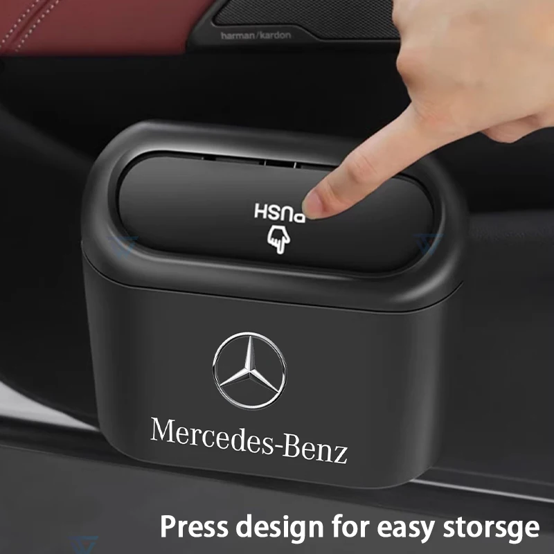 Фото Автомобильный мусорный бак, ящик для хранения мусора, интерьер для Mercedes Benz AMG E GLC GLA GLB CLA CLS GLE C A B S GLK MLClass, аксессуары №3