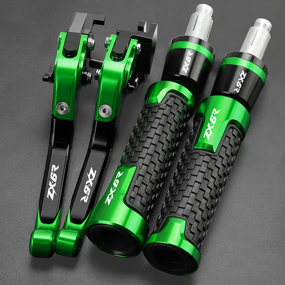 

For Kawasaki ZX636 ZX6R CNC Motorcycle Adjustable Handles Brake Clutch Levers Handlebar grips ZX 636 ZX 6R 2019 2020 Accessories