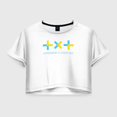 Женская футболка Crop-top 3D TOMORROW X TOGETHER / TXT |