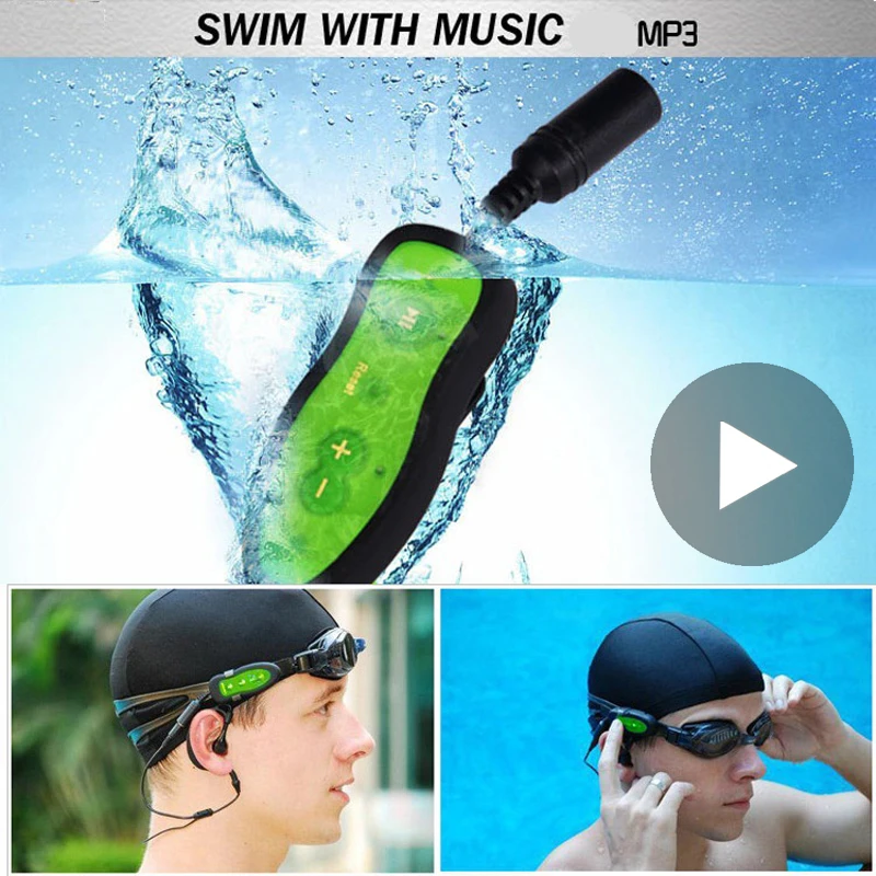 

Waterproof IPX8 Mp 3 Mp3 Player Swimming Lecteur Music With Headphones FM Radio Receiver Running Sports Clip MR Child Mini Audio