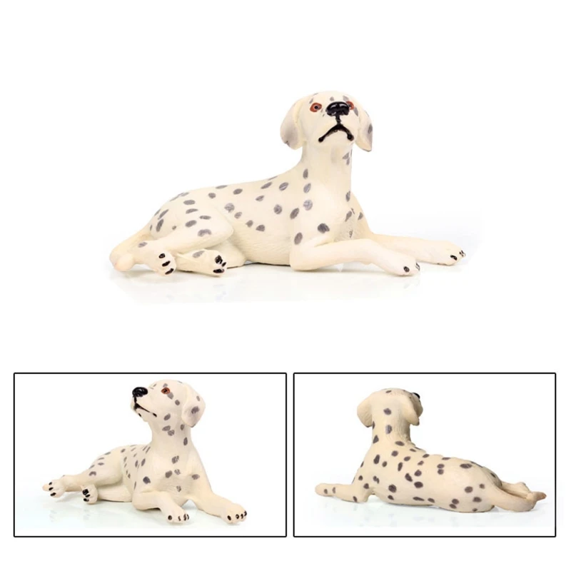 

3-4’’ Statue Figure Mini Dog Animal Figurines Car Decoration Replica Safari Park Collections Children Learning Toy Gift