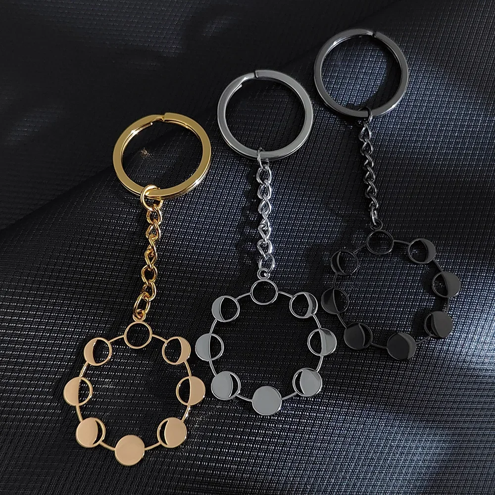 Цепочка для ключей из нержавеющей стали в виде полумесяца