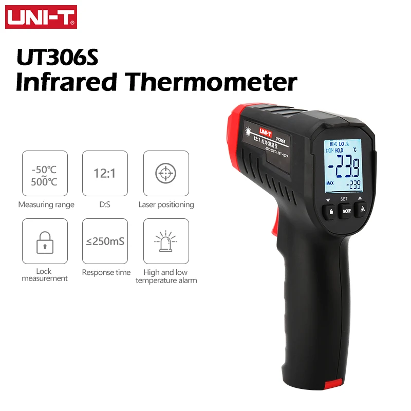 

UNI-T UT306S/UT306C инфракрасный термометр
