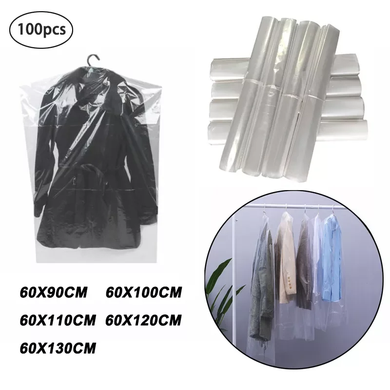 

NEW2023 100pcs/Roll Clothes Dust Cover Disposable Dust Suit Bag Waterproof Garment Bags Wardrobe Hanging Clothing Coat Dust Cove