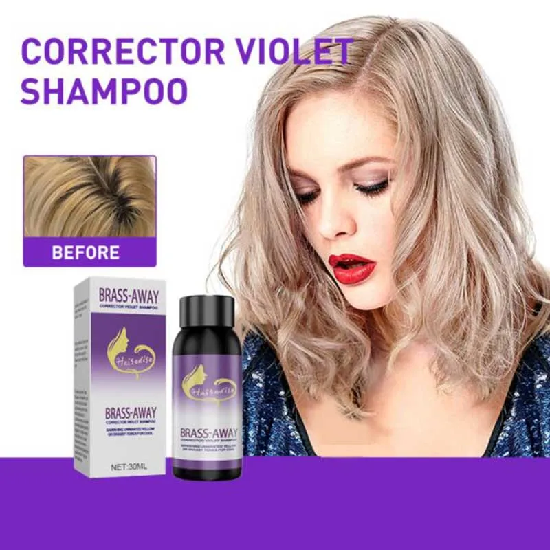 

Purple Shampoo for Gray Hair Color Toner Eliminating Brassy Yellow Tones Of Blonde Grey Ash Silver Hair Effective 50ml