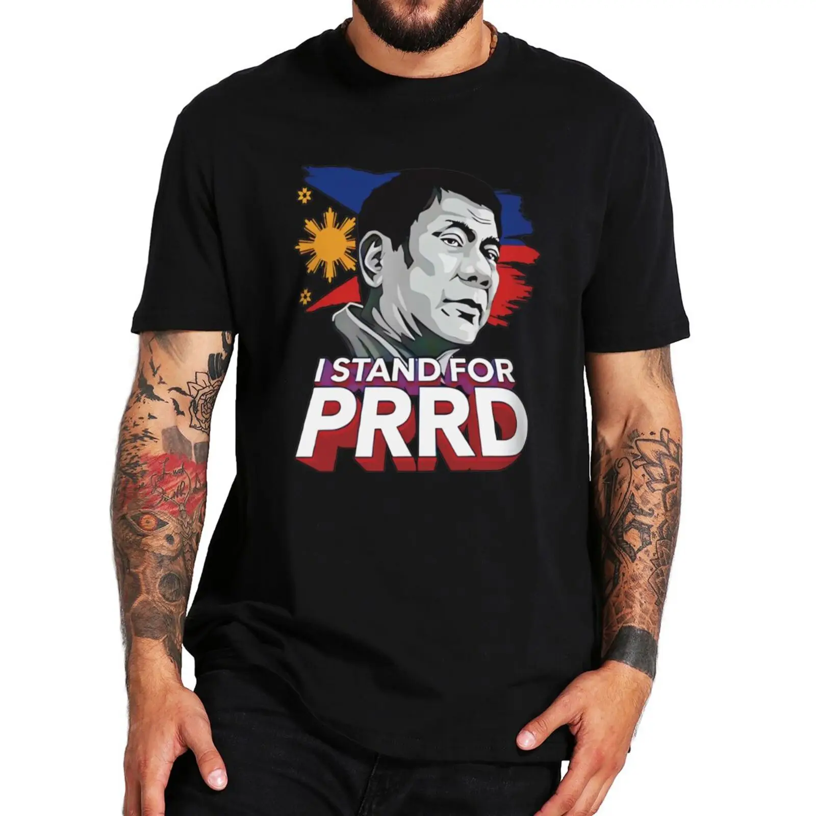 Футболка I Stand for PRRD в стиле ретро DU30 Digong lembut Supporter Подарочная футболка