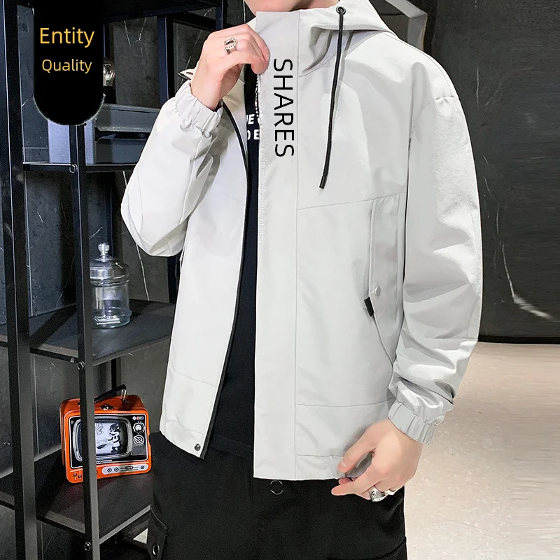 Мужская весенне-осенняя куртка на кнопках модная рабочая одежда спортивный топ