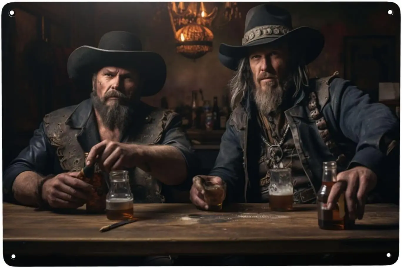 Оловянная вывеска Outlaws' Tavern