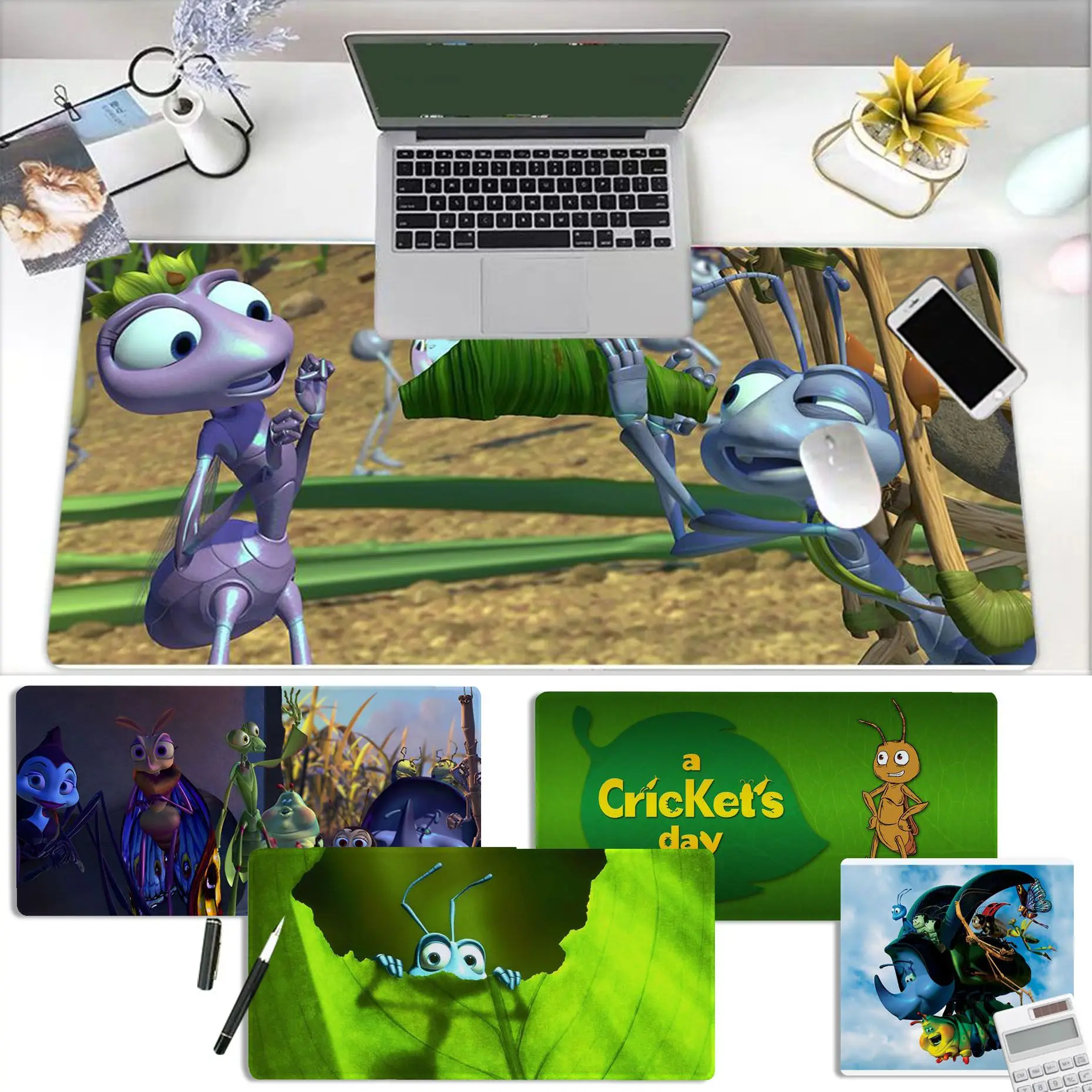 

Disney A Bug's Life Beautiful Gamer Speed Mice Retail Small Rubber Mousepad Size For Game Keyboard Pad