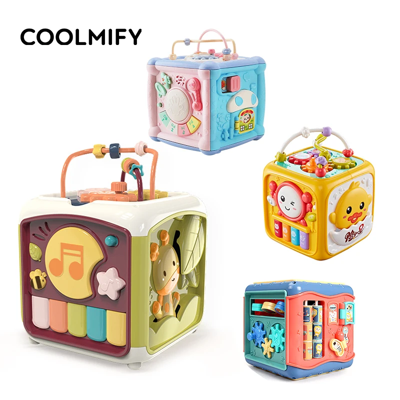 Baby Music Toys Activity Cube Musical Box toy Toddler Shape Sorter Game Toy Beads Infant Educational For Kids | Игрушки и хобби