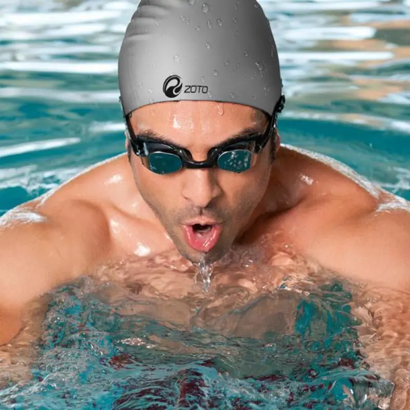 

Экологичная водонепроницаемая шапочка для плавания с длинными волосами, монохромная силиконовая шапочка для плавания, нейлоновый материал, быстросохнущее оборудование для плавания